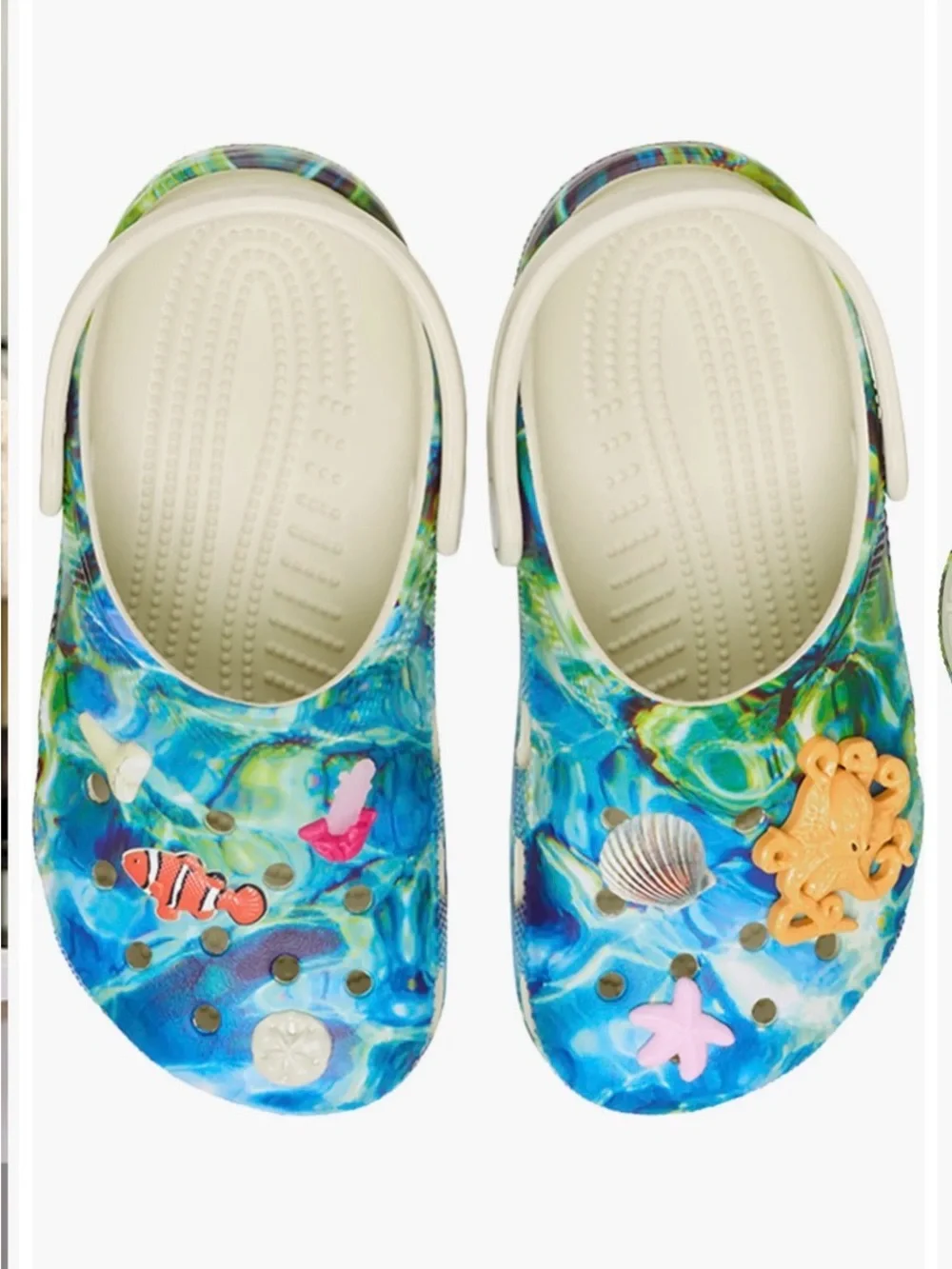 UEC CROCS UNDER THE SEA CLASSIC CLOGS VIBRANT COLORFUL UNDER WATER SEA LIFE SZ 5